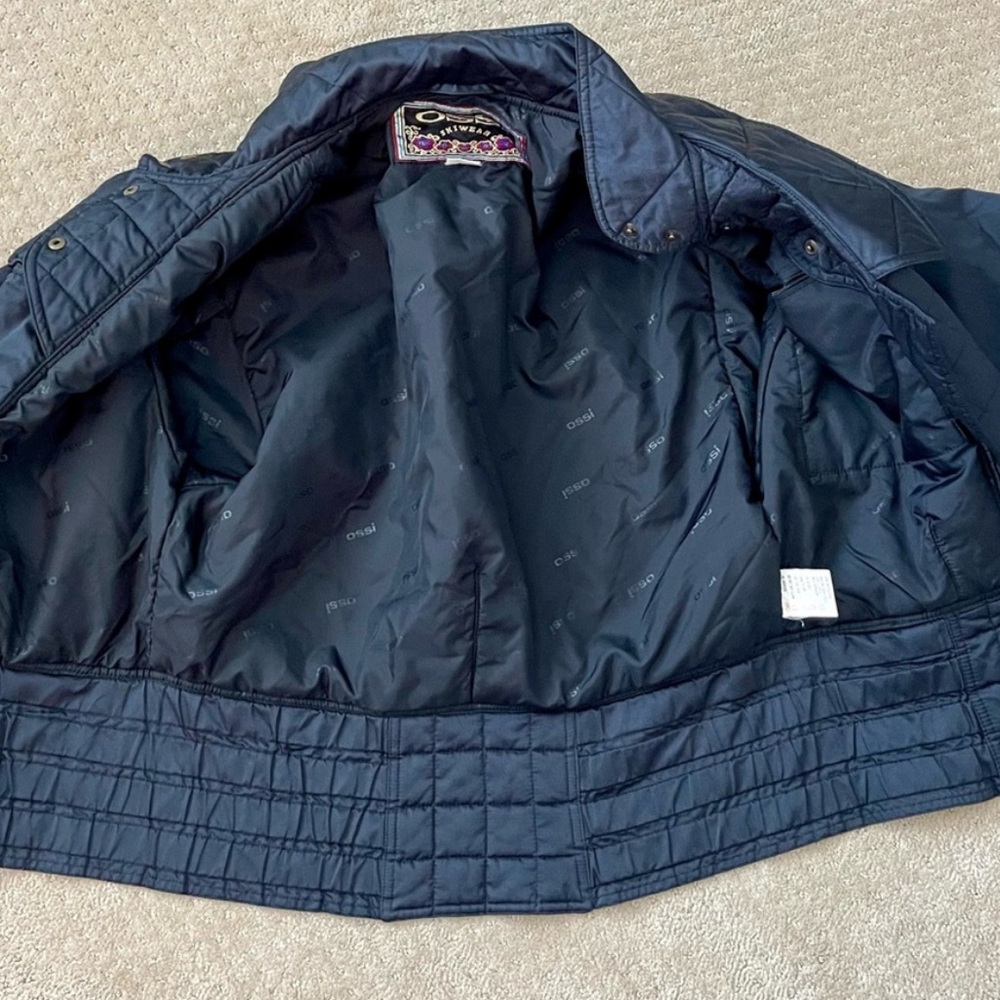 OSSI SKIWEAR Women's Black Vintage Snow Jacket w/Lots of Pockets Zip/Snap-Size M - Picture 7 of 7